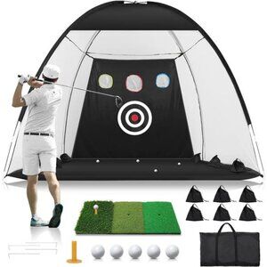 Golf Net: 10x7FT Golf Practice Net for Backyard Driving, Golf Hitting Net